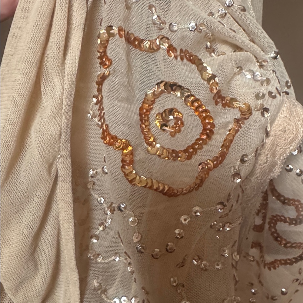 Moda International Cream Ruffled Embellished Blouse - Picture 8 of 16